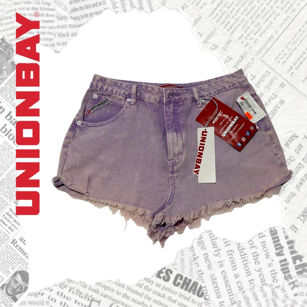 💜⚡️ UnionBay DEVO • Ultra Lilac Cut Off Shorts size 13 Junior